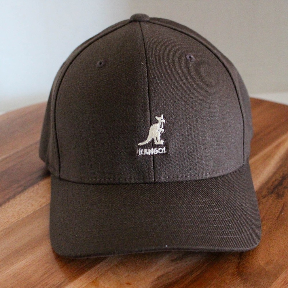 Kangol Wool Flexfit Baseball Hat Cap Dark Brown Large / XL 8650BC